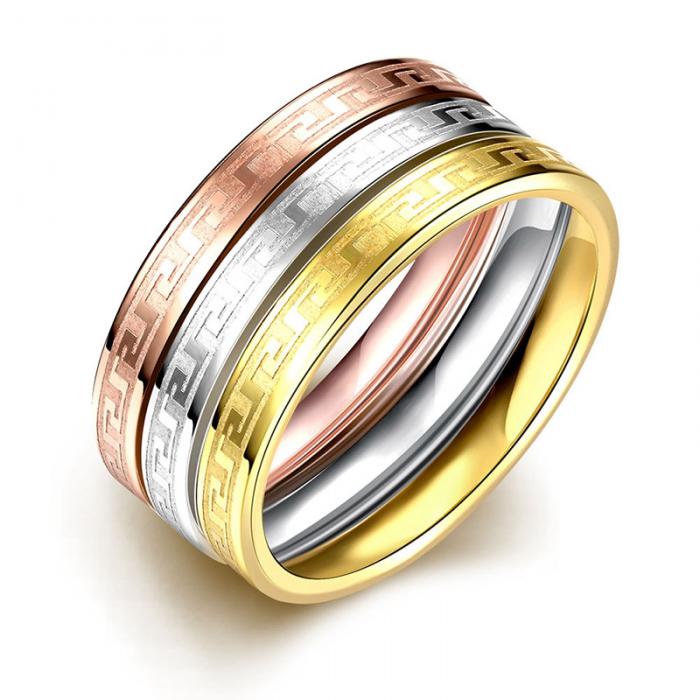 Rostfritt stål ring Förlovningring 3 st / set