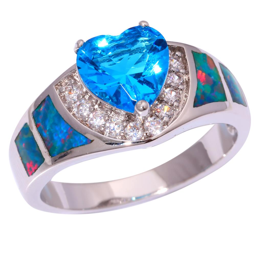 Silver FILLED RING Fire Opal 