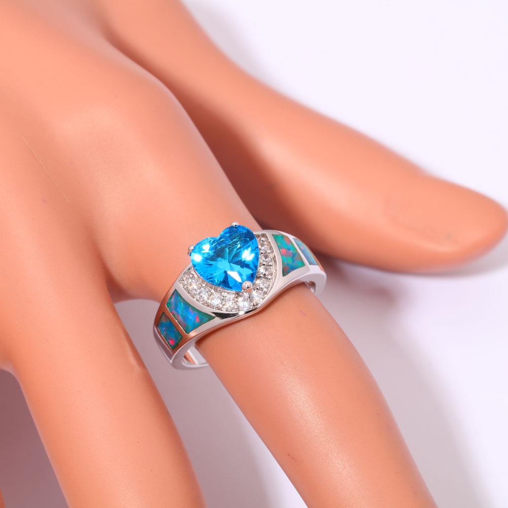 Silver FILLED RING Fire Opal  - 2
