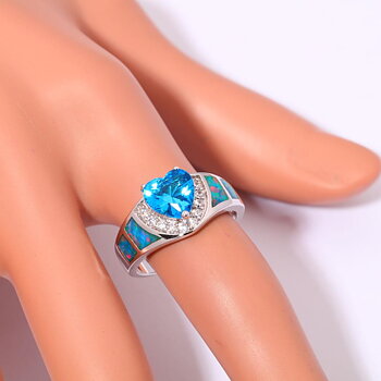 Silversmycken filled ring Brand Opal
