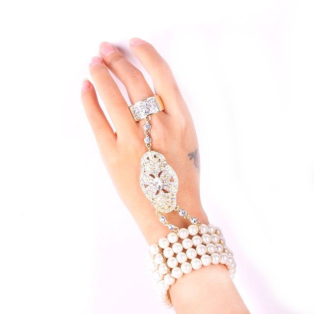 Great Gatsby 1920s Hair Band Vintage wedding bridal hair crown tiara headband + Bracelet - 7