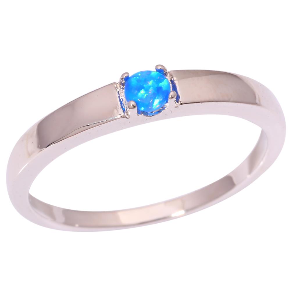 Silver FILLED RING Fire Opal 
