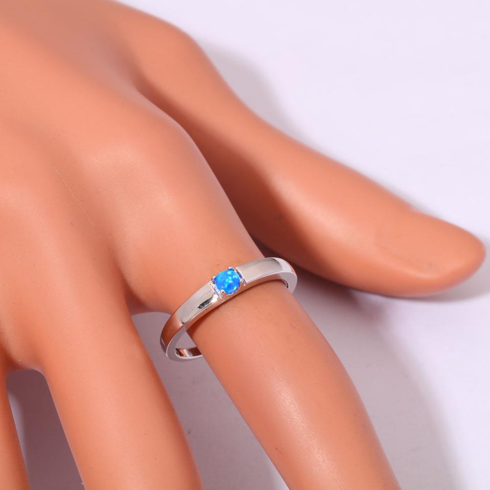 Silver FILLED RING Fire Opal  - 2