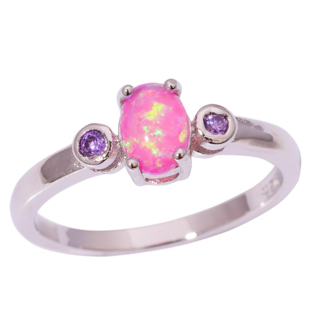 Silver FILLED RING Fire Opal 