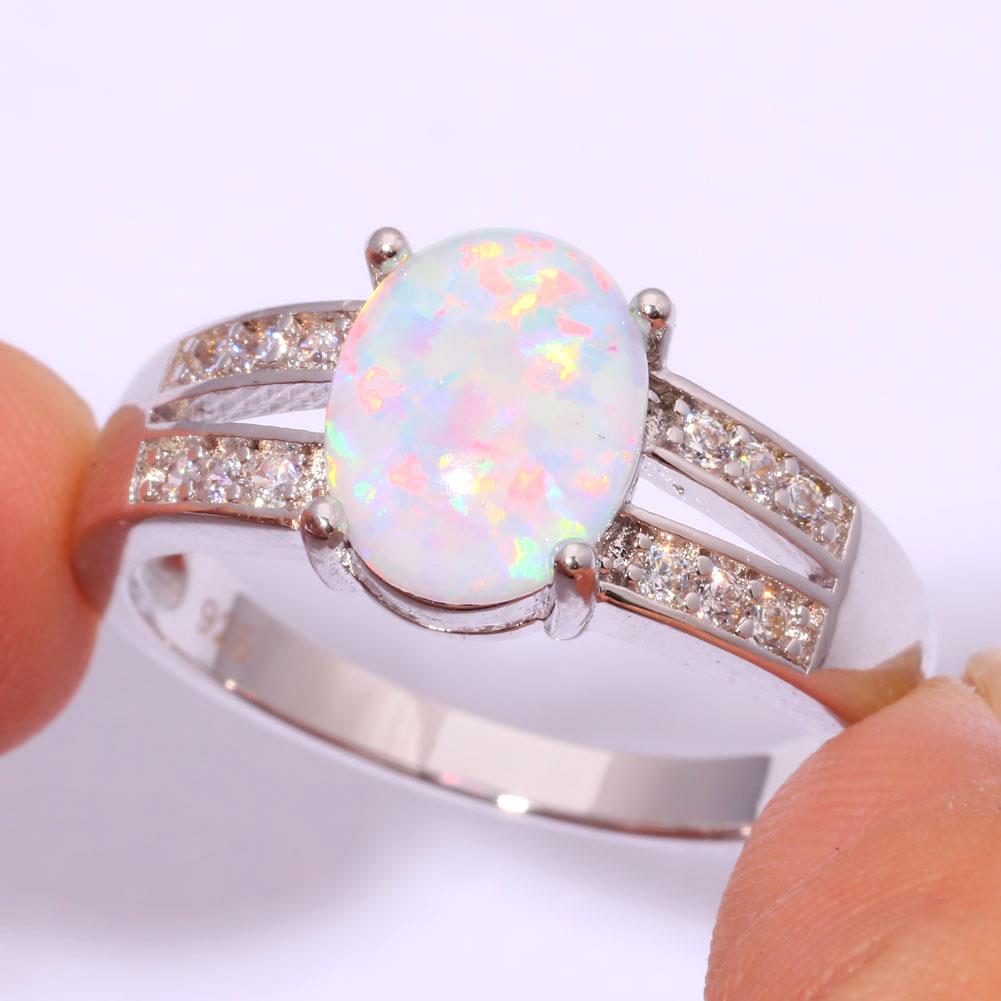 Silver FILLED RING Fire Opal  - 2