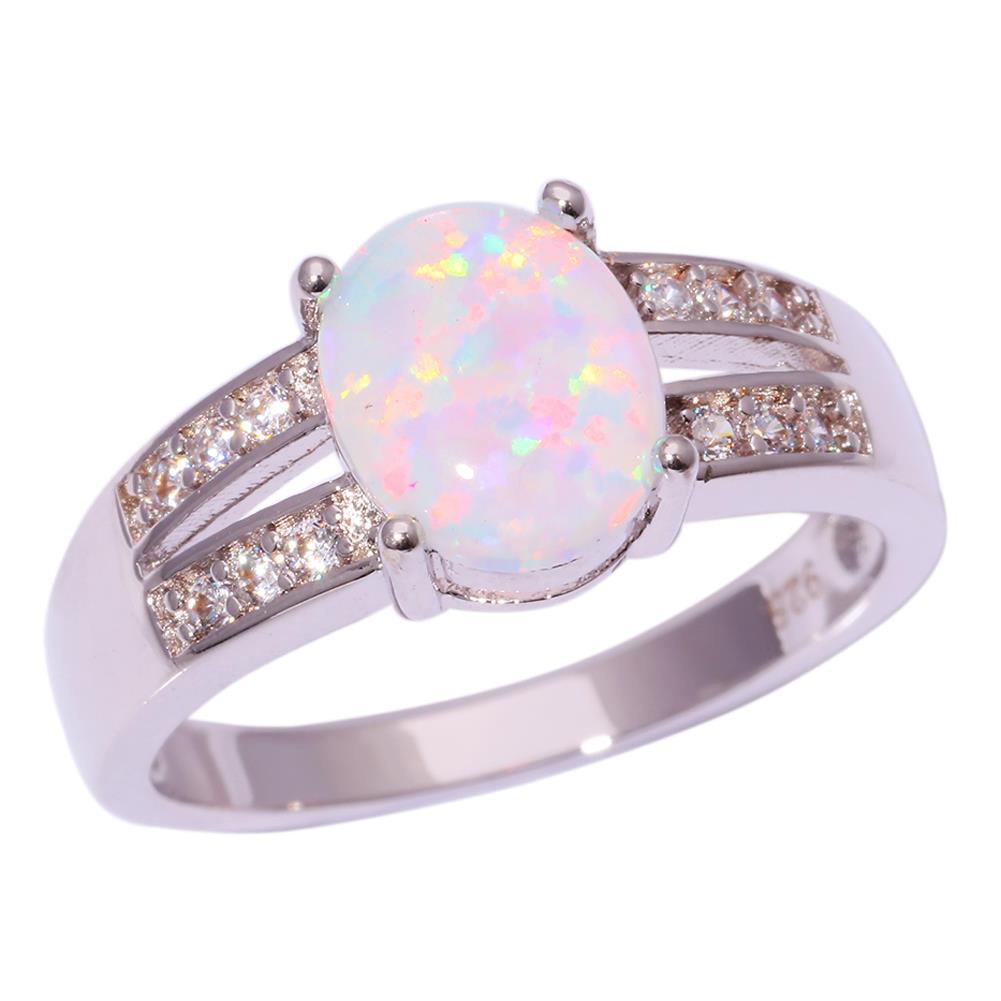 Silver FILLED RING Fire Opal 