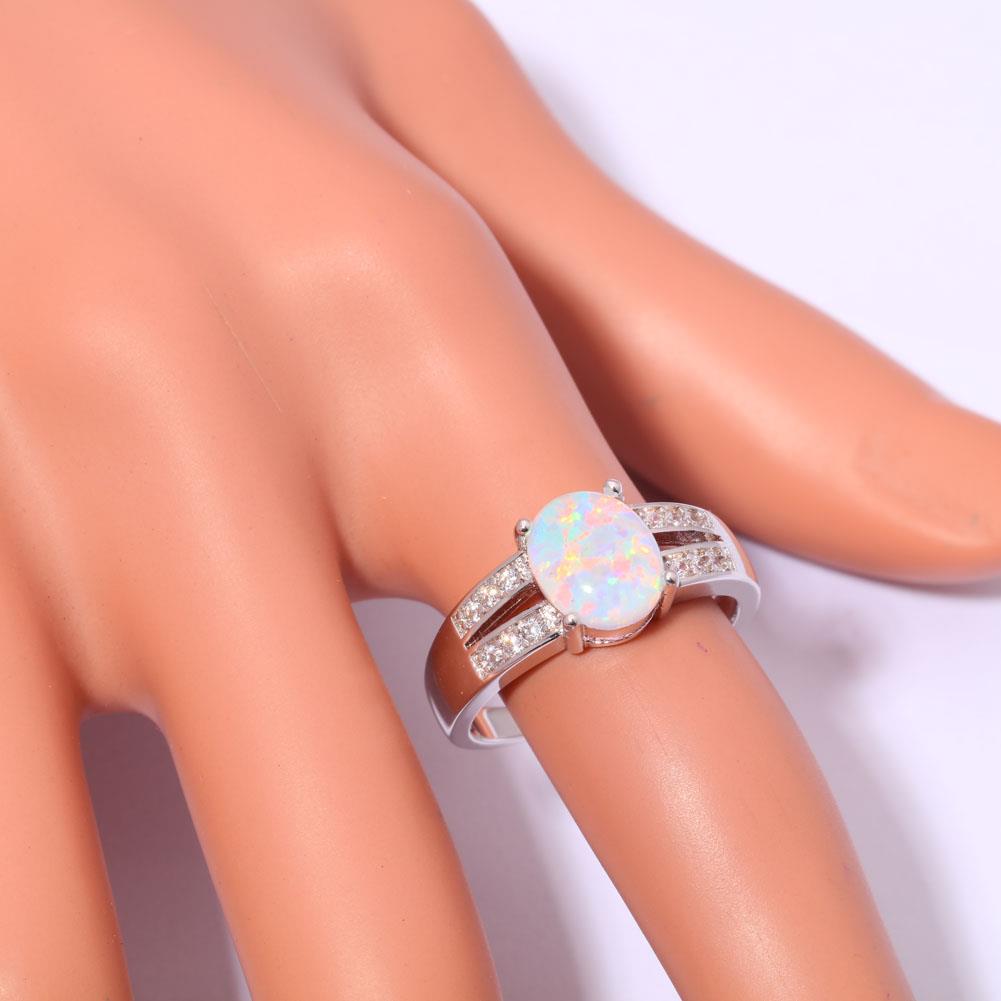 Silver FILLED RING Fire Opal  - 3
