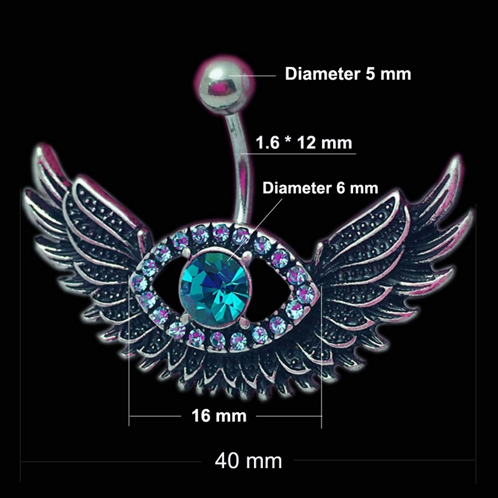 Navel Jewelry piercing Angel Wing - 2