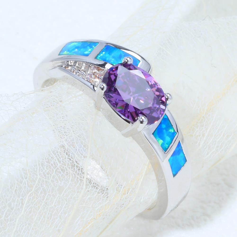Silver FILLED RING Fire Opal  - 3