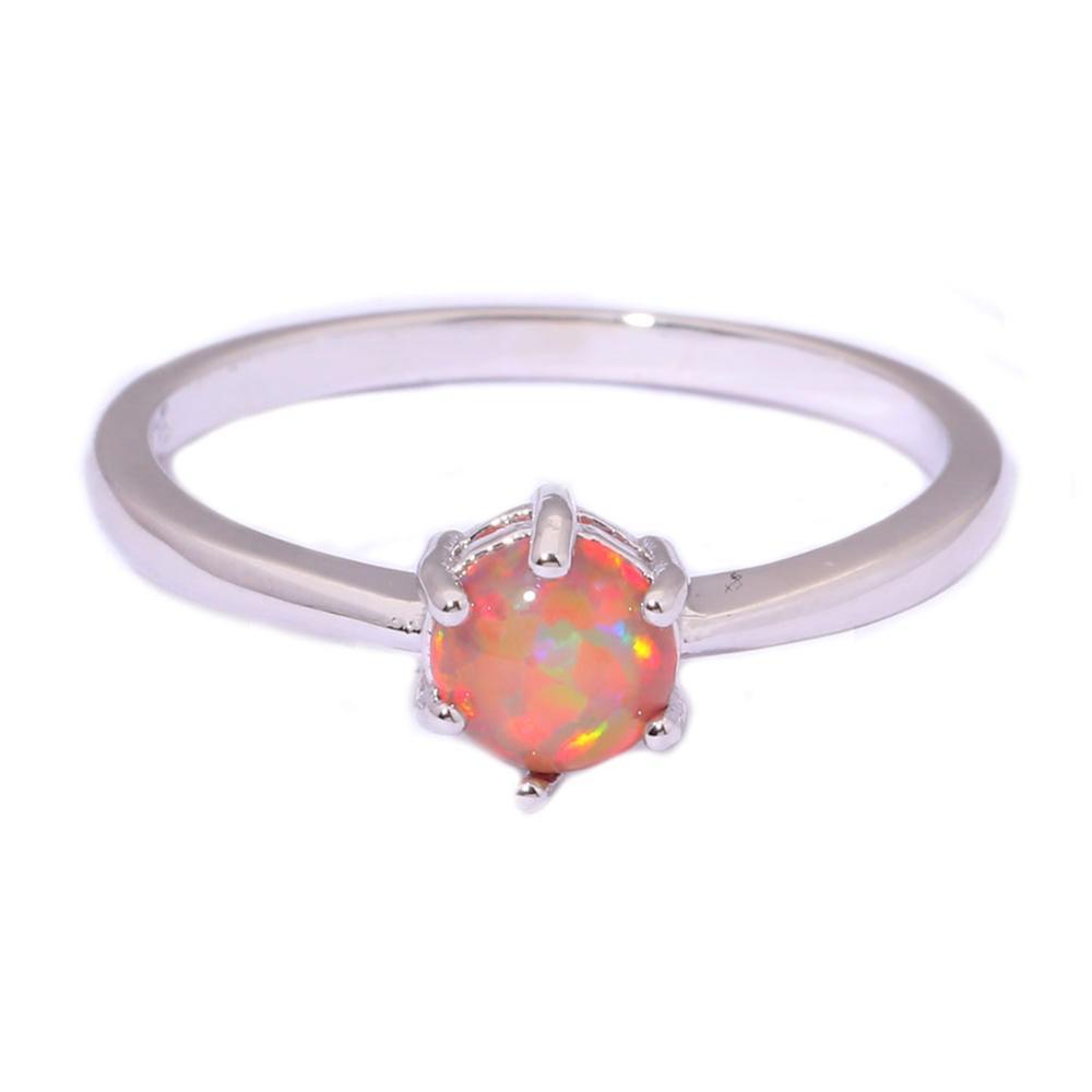 Silver FILLED RING Fire Opal  - 4