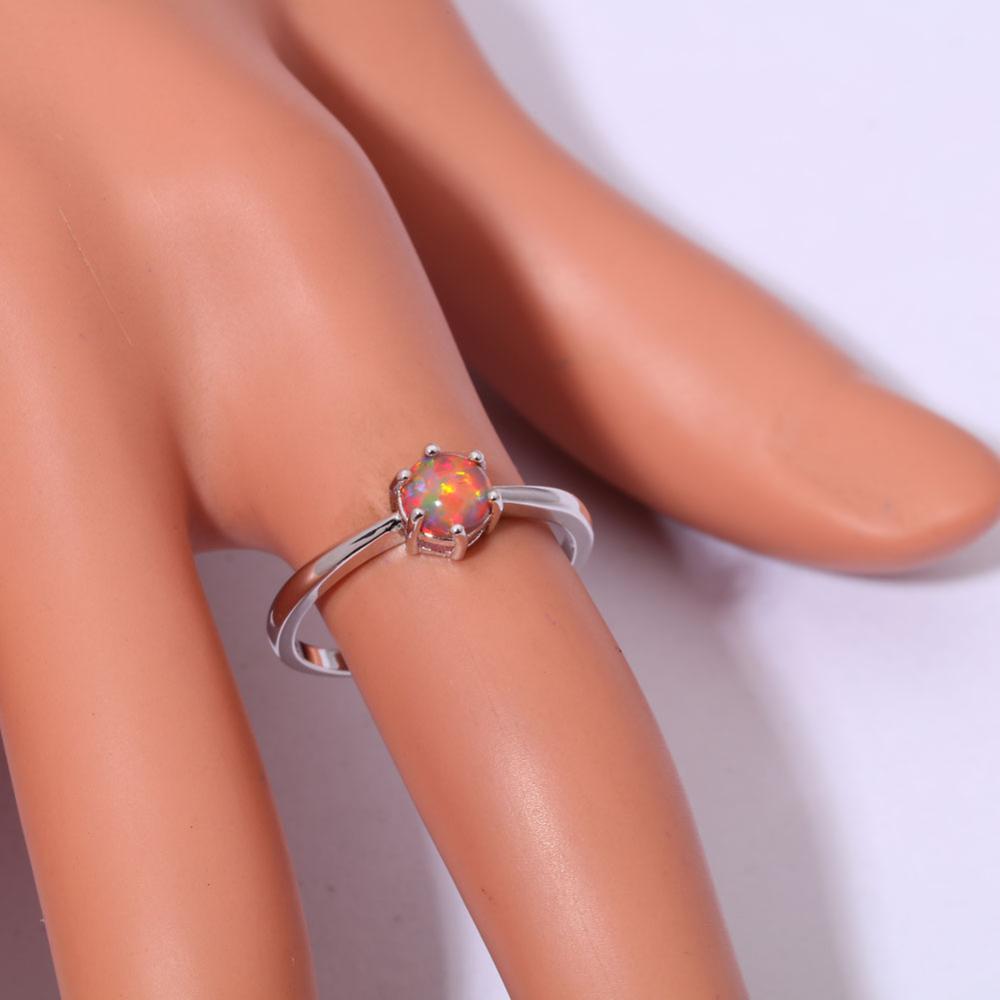 Silver FILLED RING Fire Opal  - 3
