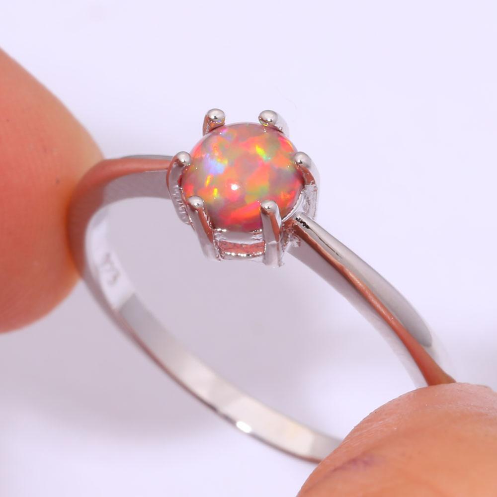 Silver FILLED RING Fire Opal  - 2