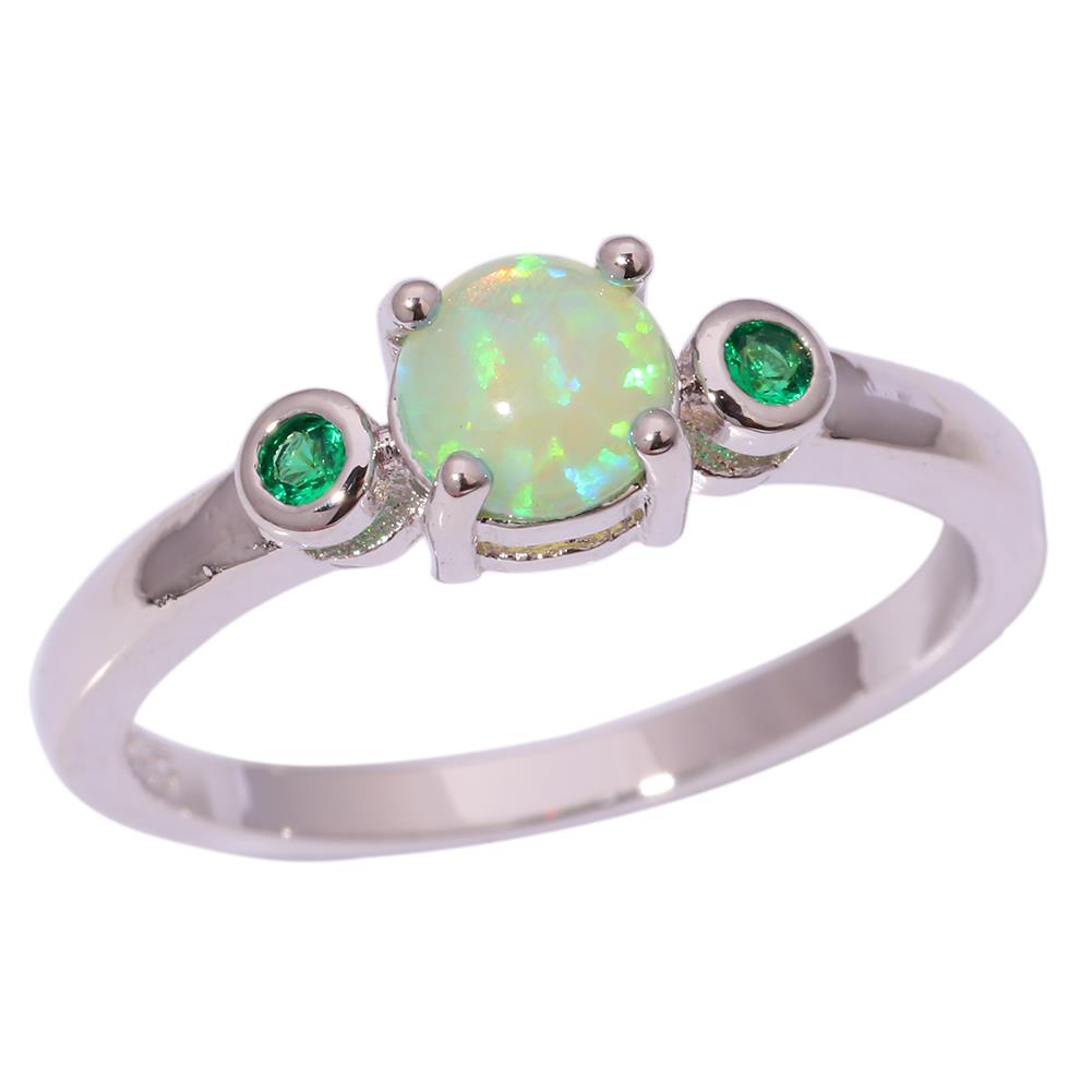Silver FILLED RING Fire Opal 
