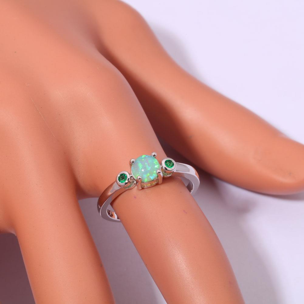 Silver FILLED RING Fire Opal  - 4