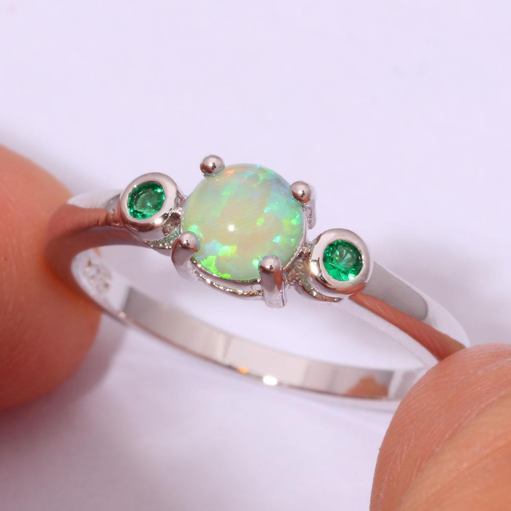 Silver FILLED RING Fire Opal  - 3