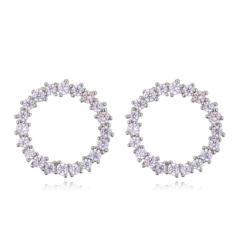 Guldpläterade Örhängen Cubic Zirconia SILVER, GULD