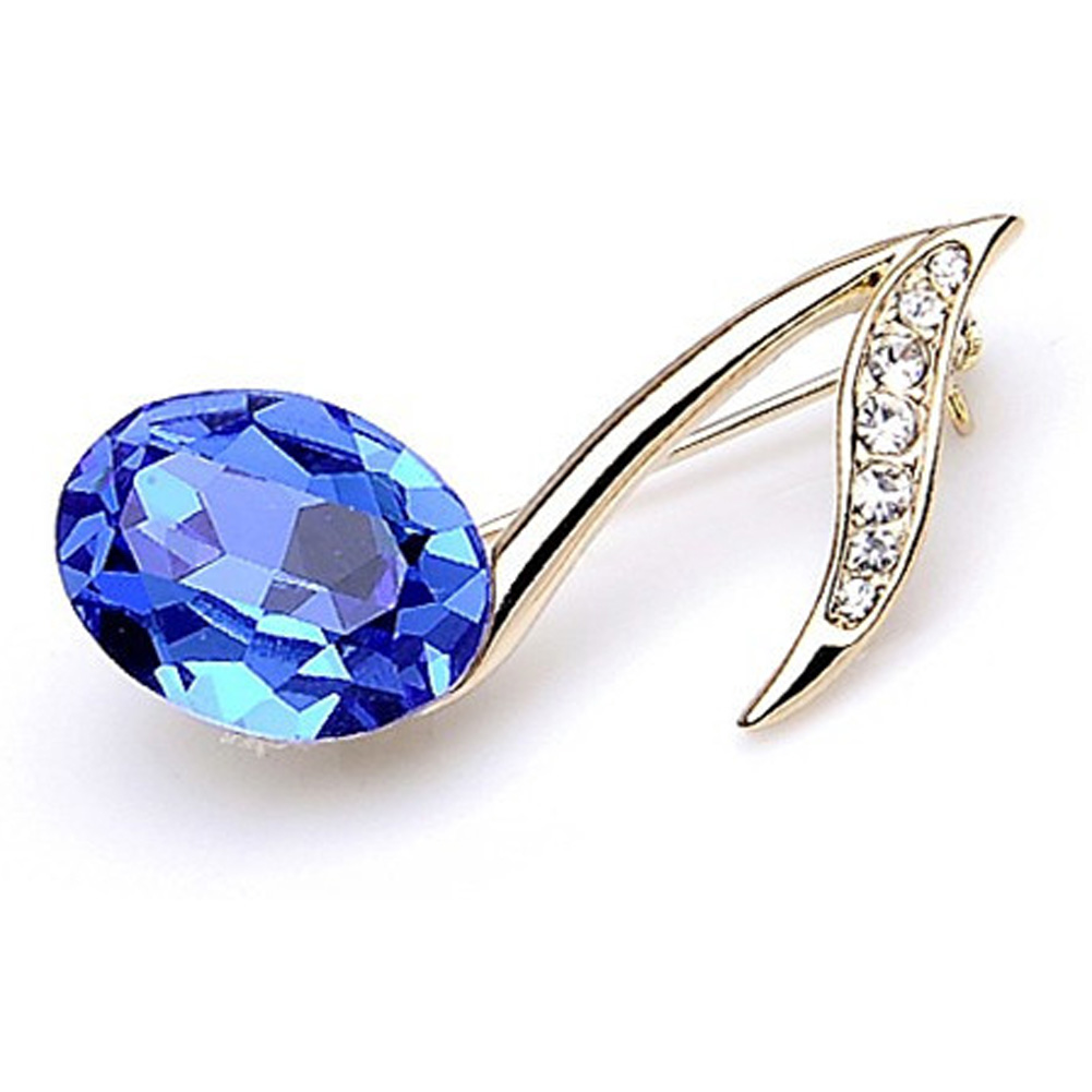 Brooch Crystal  Musical Note - 3