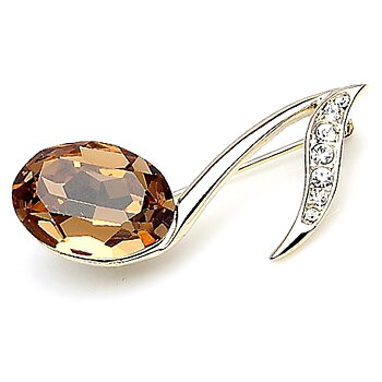 Brooch Crystal  Musical Note