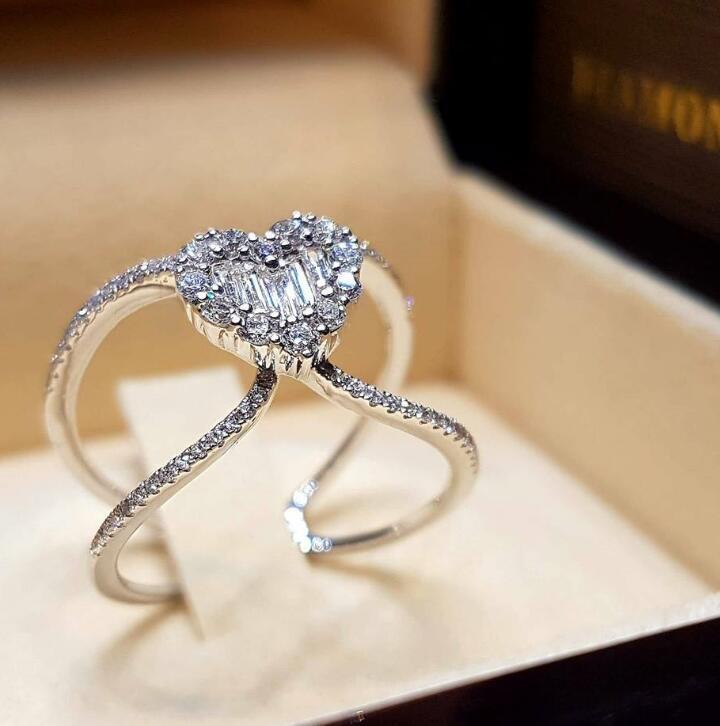 Silversmycken filled ring CZ