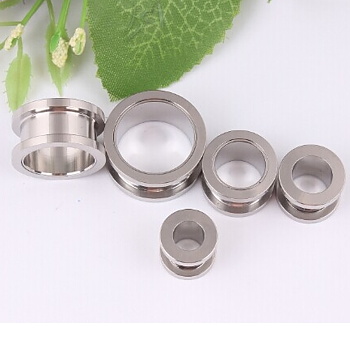 mix (2-10mm) stainless steel piercing ear tunnel
