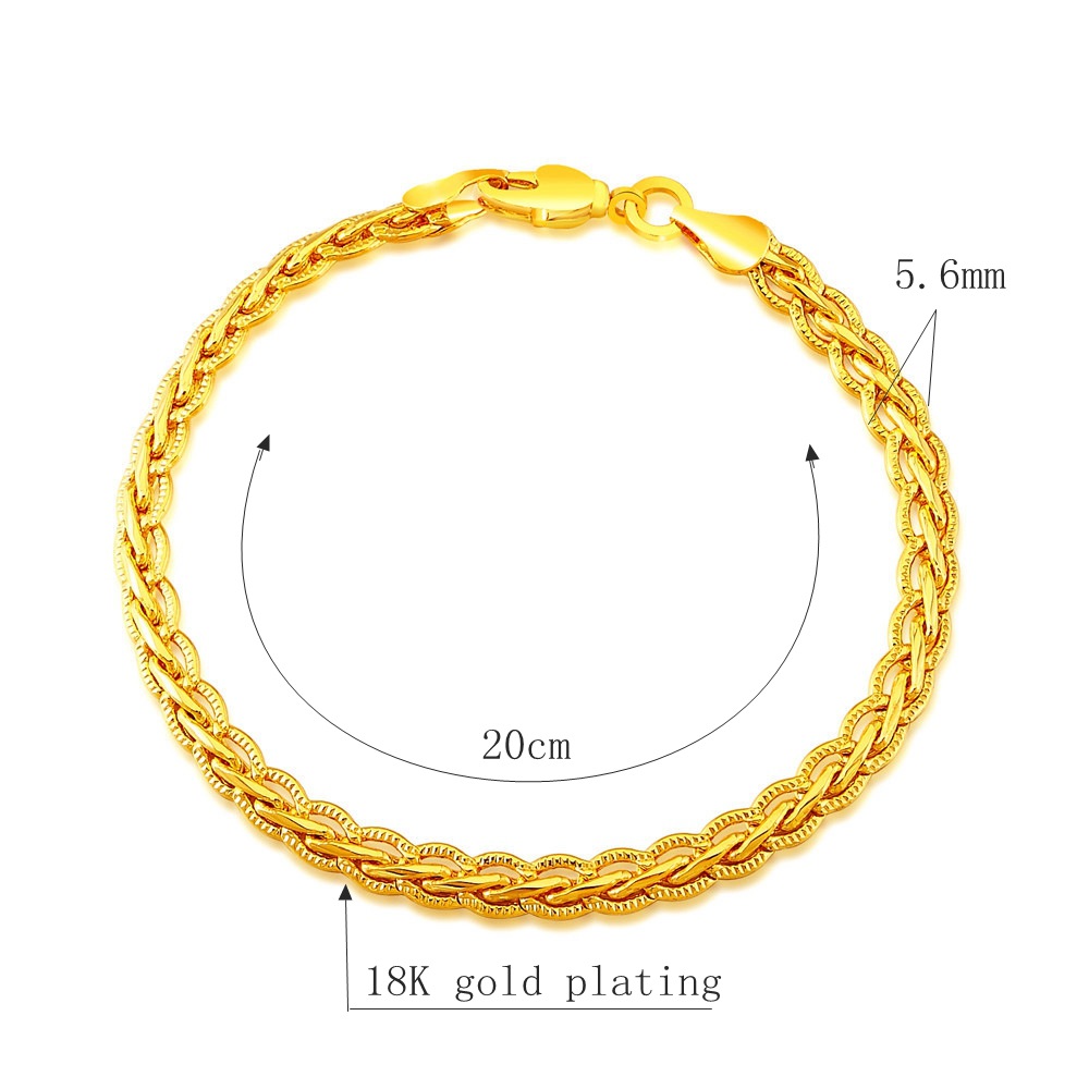 Guldpläterande 18K guldarmband - 4