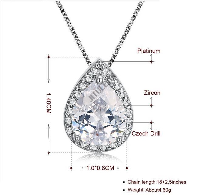 18K Vitguld Guldfyllda Filled gulddoublé HALSBAND  - 3