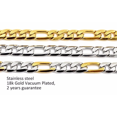 Rostfritt stål HALSBAND 10mm 60cm - 2