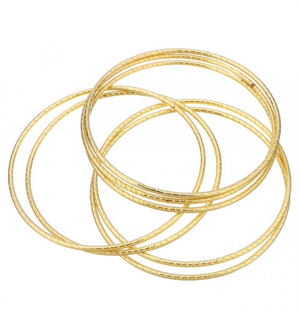 316L rostfritt stål Armband GULD/MULTI 7ST SET - 4
