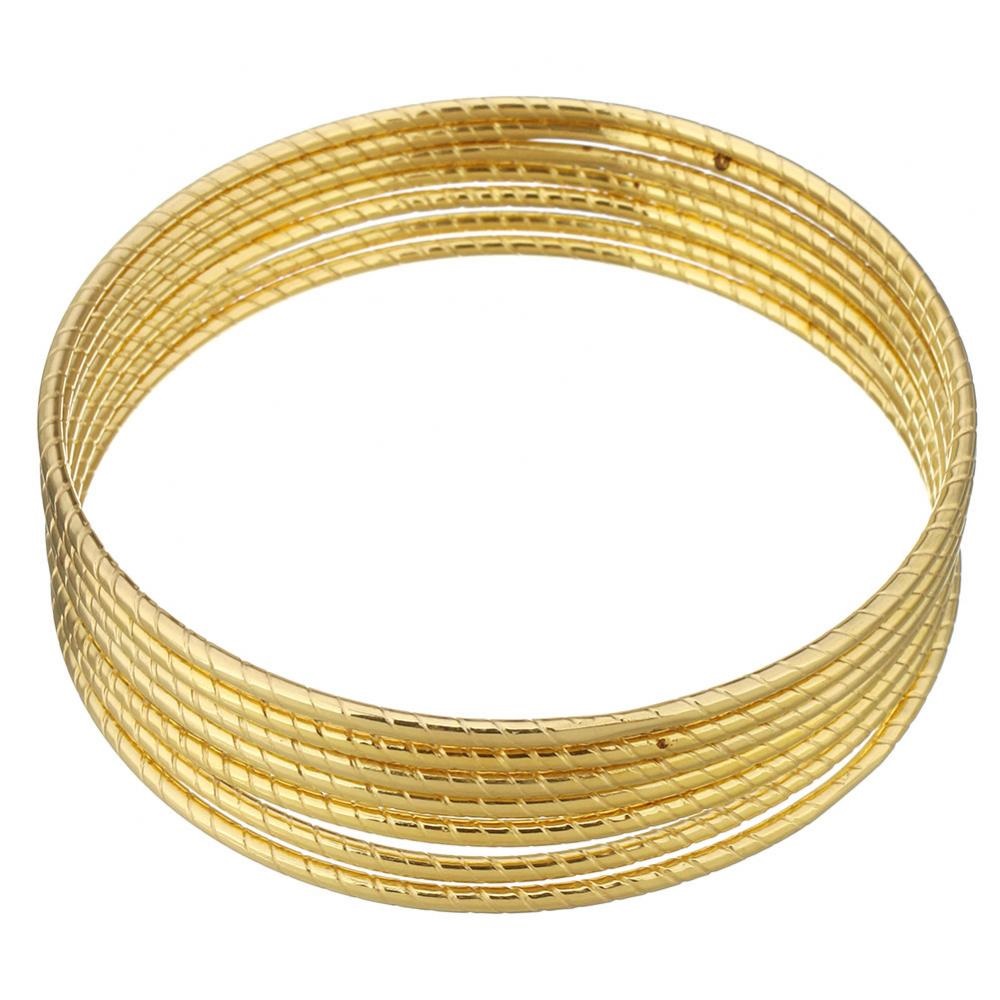 316L rostfritt stål Armband GULD/MULTI 7ST SET - 2