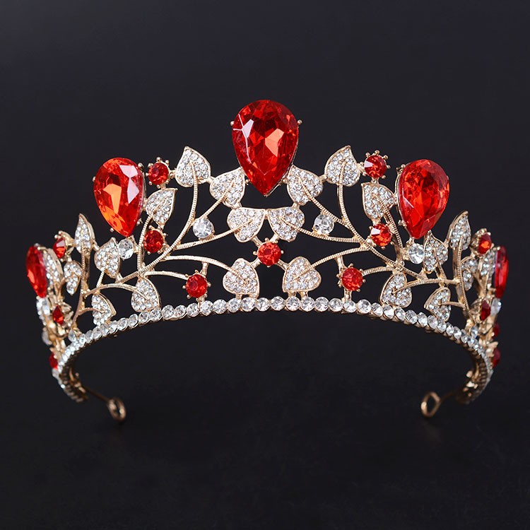 Lyx kristall bröllop hår krona tiara