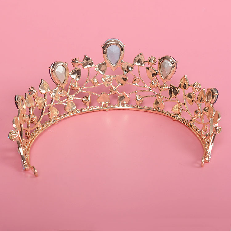 Lyx kristall bröllop hår krona tiara - 3