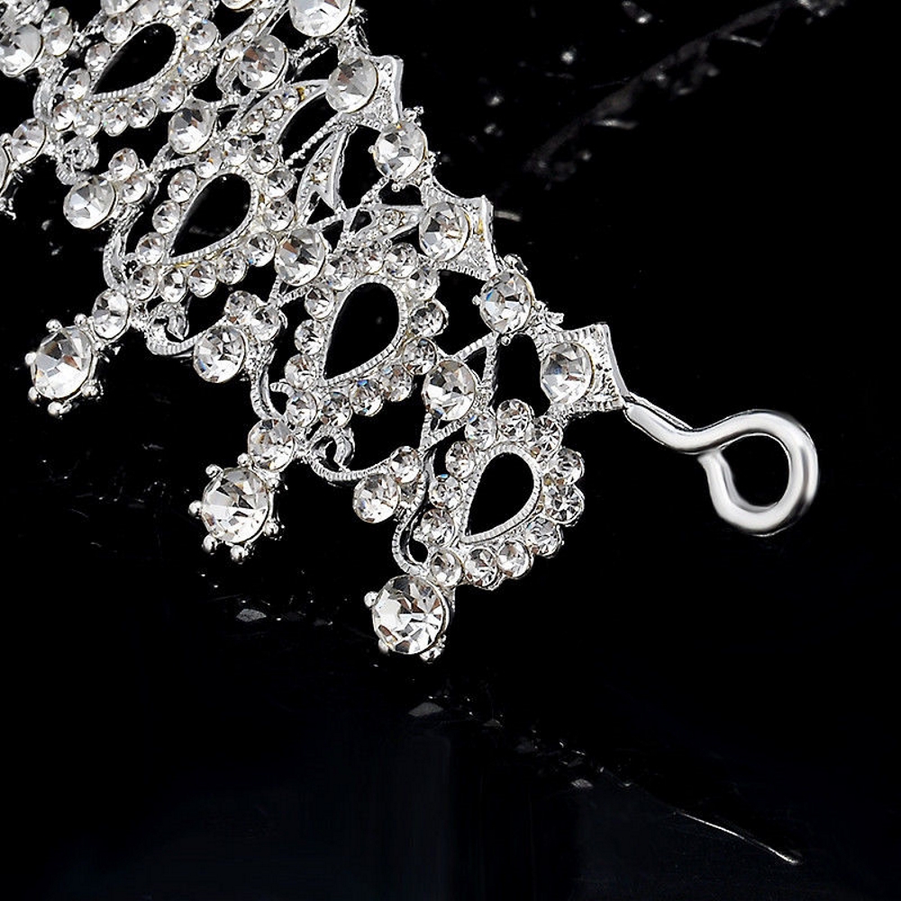 Kristall bröllop hår krona tiara  - 2