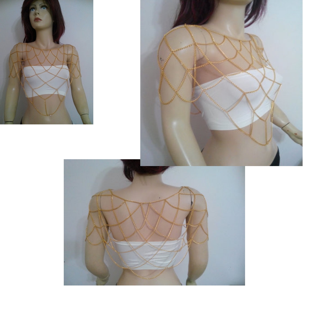 Wedding Necklace Body Chain GOLD - 2