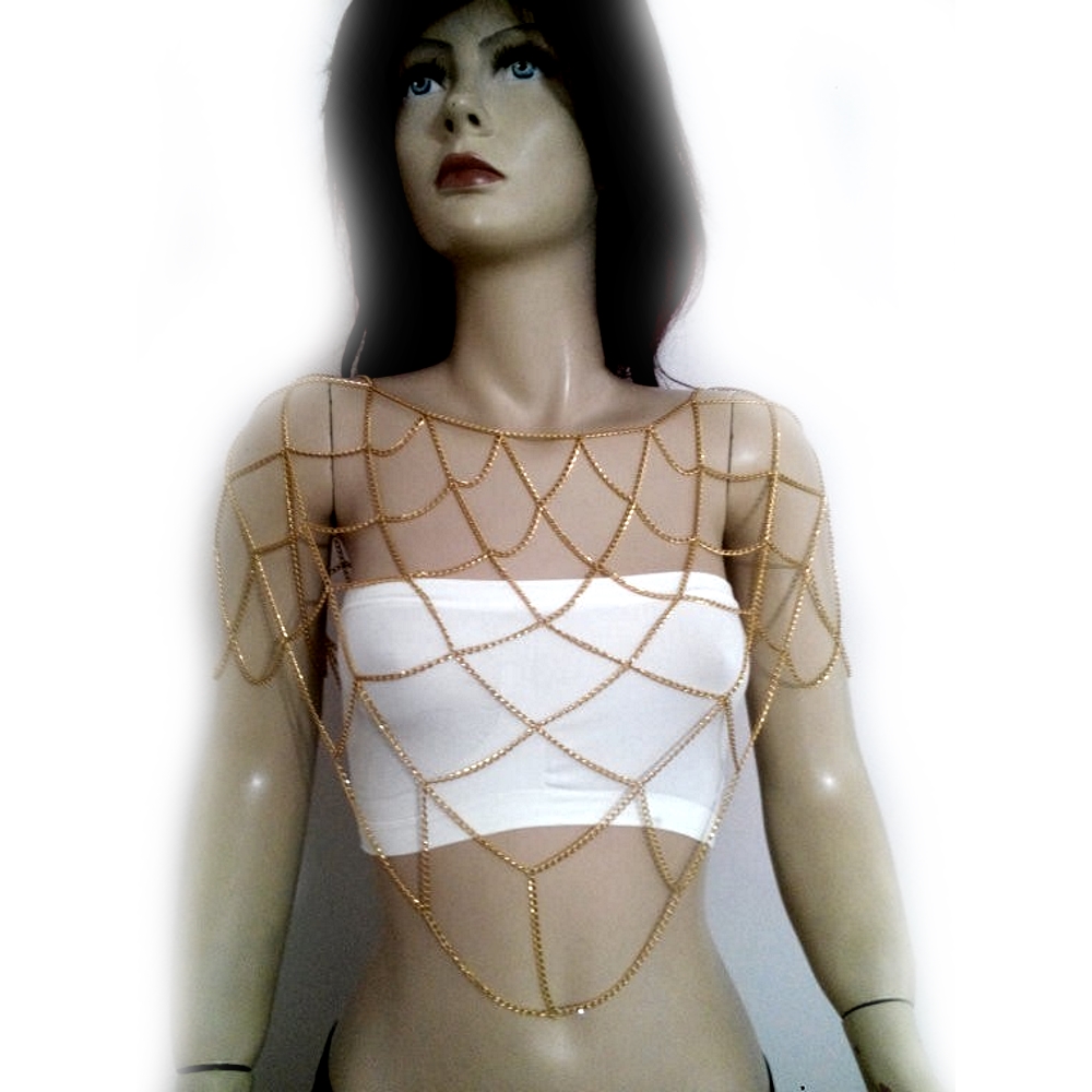 Wedding Necklace Body Chain GOLD
