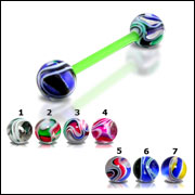 UV Tongue Barbell with UV balls