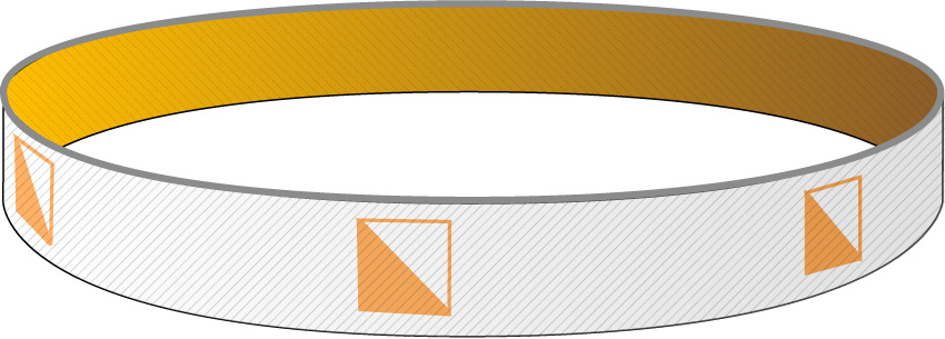 Thin sweatband with O-markers, white