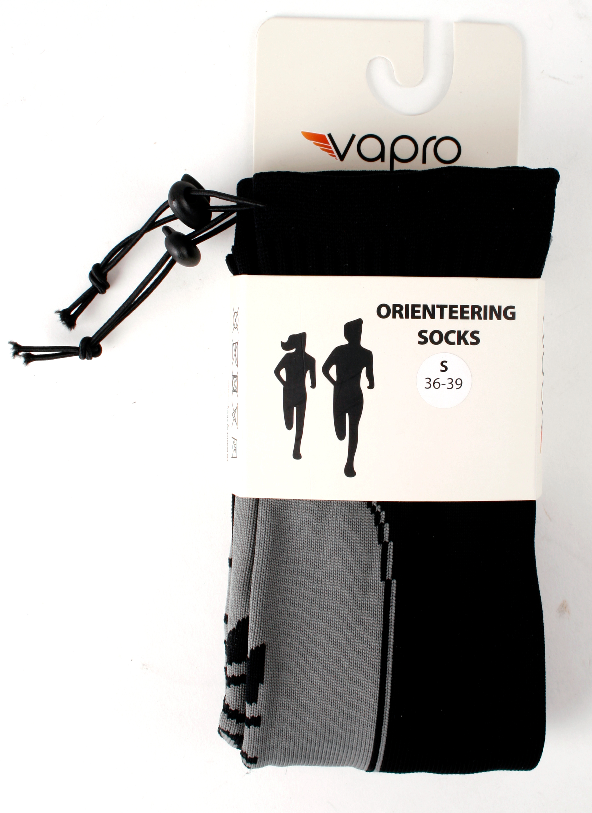 Vapro Orienteringsstrumpa, grå/svart - 3