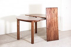 VALÅKER  matbord massiv björk runt 95 cm 
