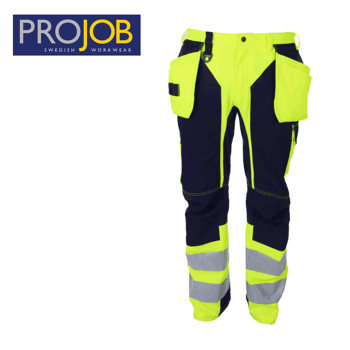Työhousut Projob Stretchbyxa 6513 huomiokeltainen