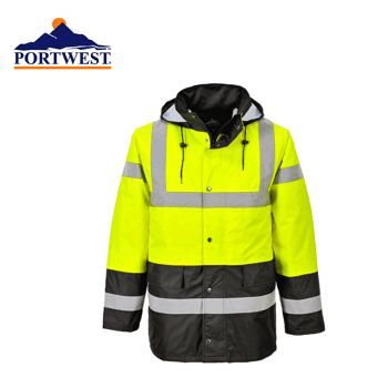 Talvitakki Portwest, huomiokeltainen/musta
