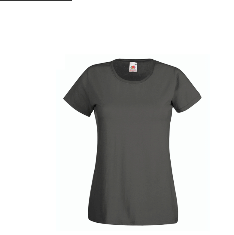 T-Shirt Fruit Of The Loom harmaa, naisten - 2