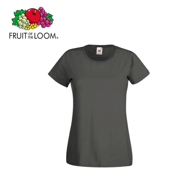 T-Shirt Fruit Of The Loom harmaa, naisten