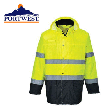 Kuoritakki huomio Portwest keltainen/Navy