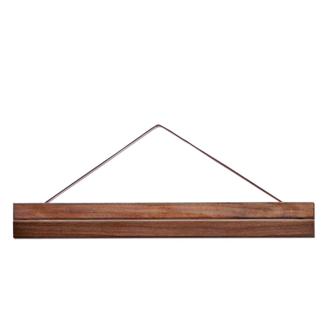 Posterboard with Leather Strap 35cm Walnut Colored - 2