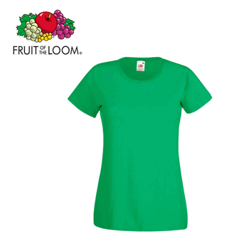 T-Shirt Fruit Of The Loom vihreä, naisten