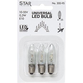 Pære LED E10 0.2W 10-55V