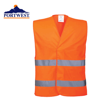 Warning vest Portwest Stripe Or