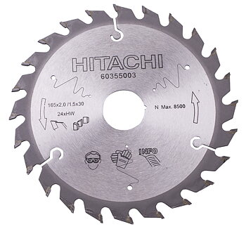 Sahan terä Hikoki 165mm 24t 30mm
