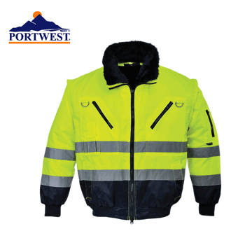 Pilottitakki Portwest 3 i 1, keltainen