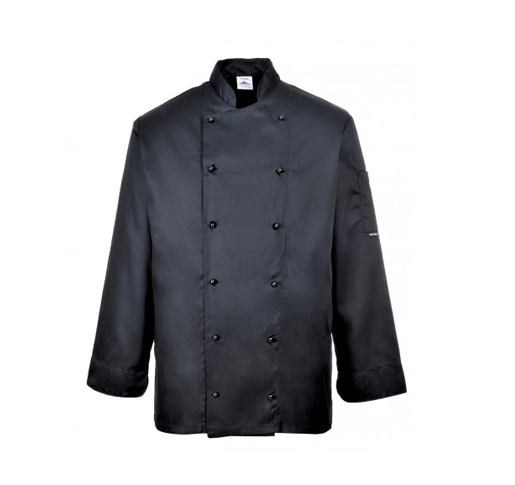 Kokkejakke Portwest Somerset Unisex Sort - 2